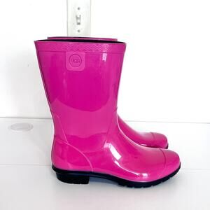 Ugg Raana Womens Rain Boots Size 6 Pink Wellies Rubber City Slickers Outdoor